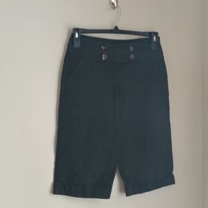 Tracy Evans Shorts Women 5 Black, White & White Bermuda Cotton Blend Resort 90s